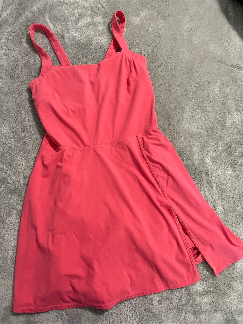 JoyLab Red Sleeveless Square-Neck Active Dress